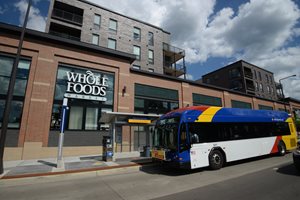 St. Paul, Snelling Avenue. A new station for the A Line Rapid Bus resulted from coordination between the City of St. Paul, Metro Transit, and the developer of the Vintage on Selby, the Excelsior Group. St. Paul, Snelling Avenue. A new station for the A Line Rapid Bus resulted from coordination between the City of St. Paul, Metro Transit, and the developer of the Vintage on Selby, the Excelsior Group.