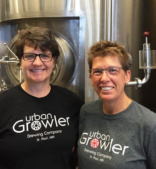 Deb Loch (left) and Jill Pavlak, co-owners of Urban Growler, located near the Raymond Avenue Station.