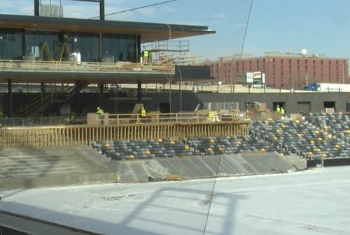 CHS Field is under construction, readying for a late May opening.
