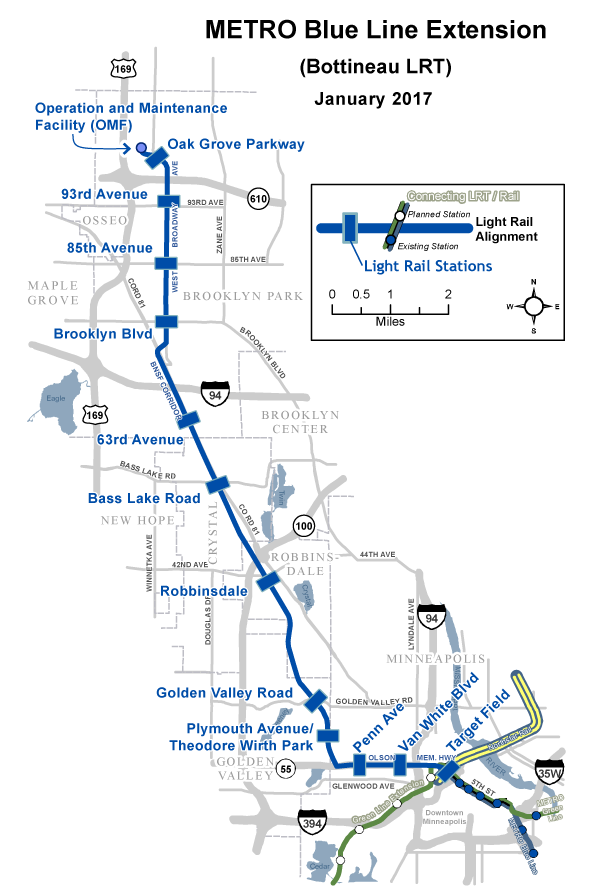 Blue Line route