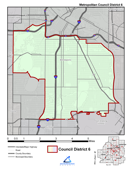 Metropolitan Council District 6 map