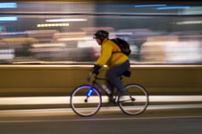 Biker on road